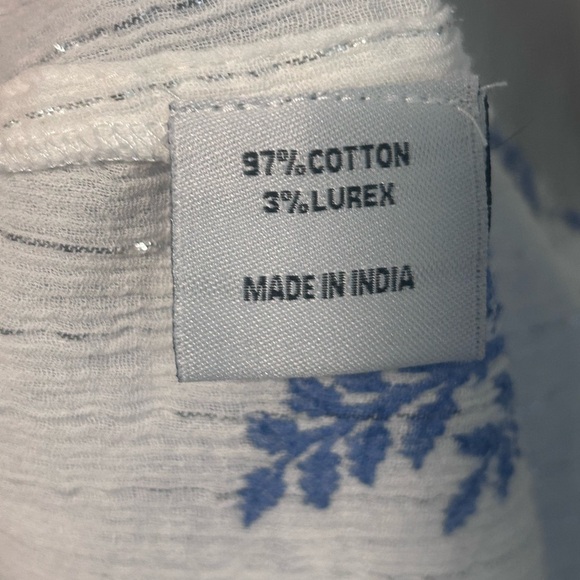 Daughters of India Mishka Maxi Dress Azure Blue White Size S - Picture 6 of 7